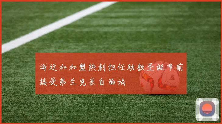 海廷加加盟热刺担任助教圣诞节前接受弗兰克亲自面试